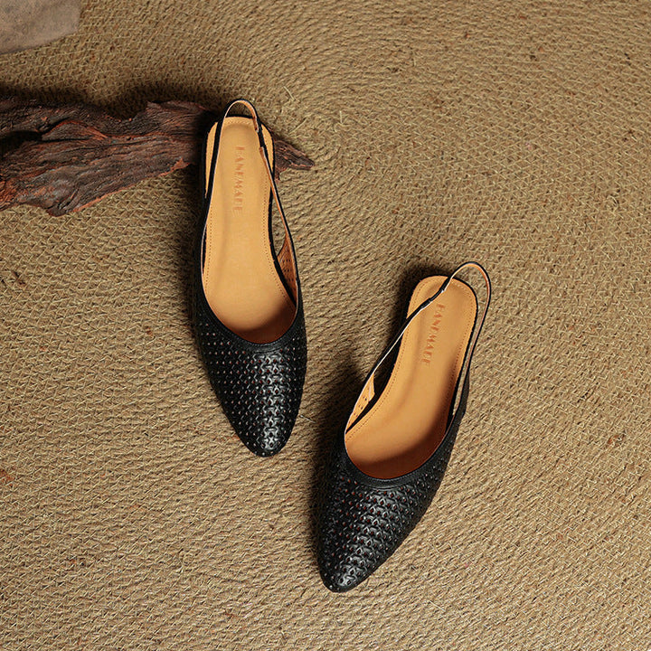 Mirale Genuine Leather Slingbacks