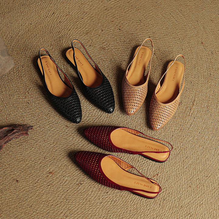 Mirale Genuine Leather Slingbacks