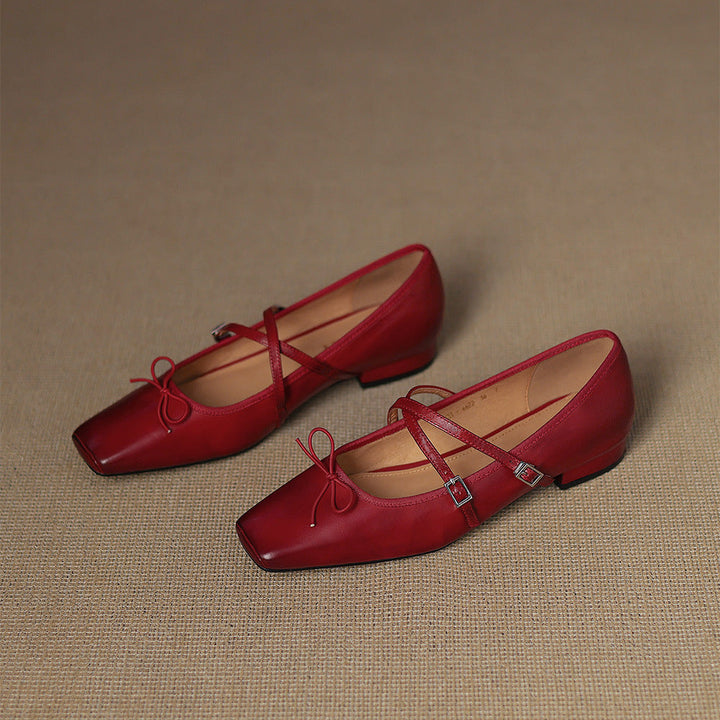 Daphne Genuine Leather Flats