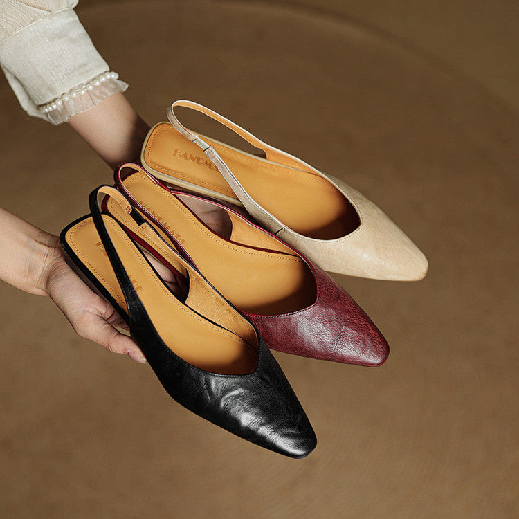 Leira Genuine Leather Flats