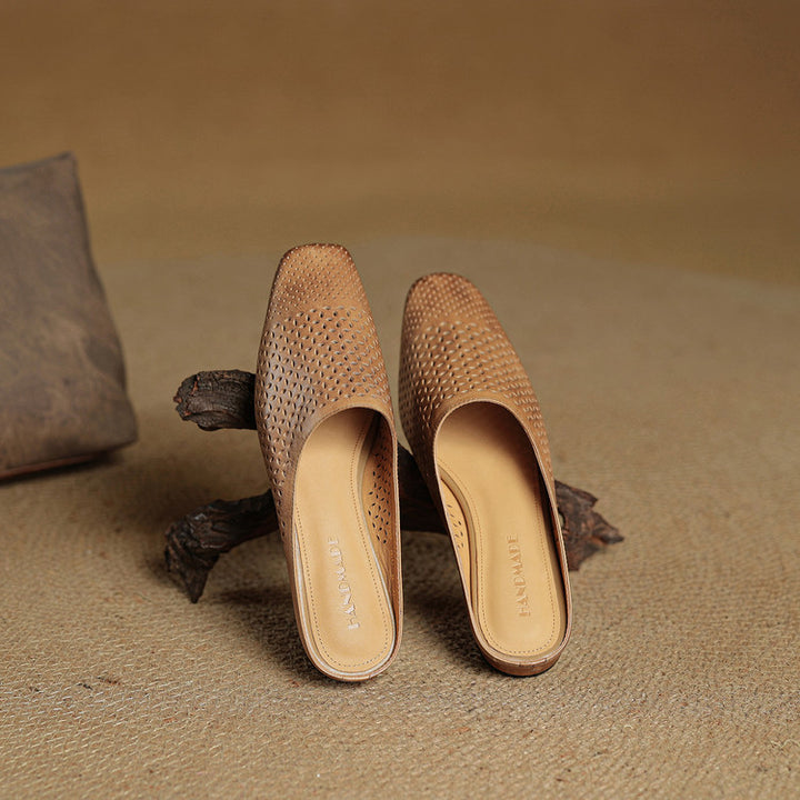 Delia Genuine Leather Mules