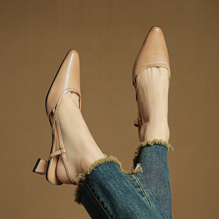 Tessia Genuine Leather Heels