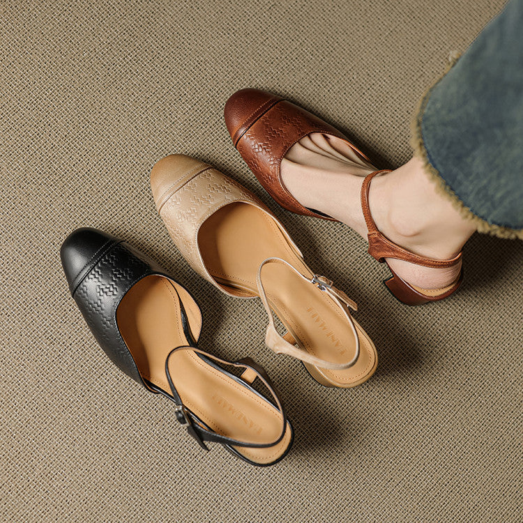 Savira Genuine Leather Heels