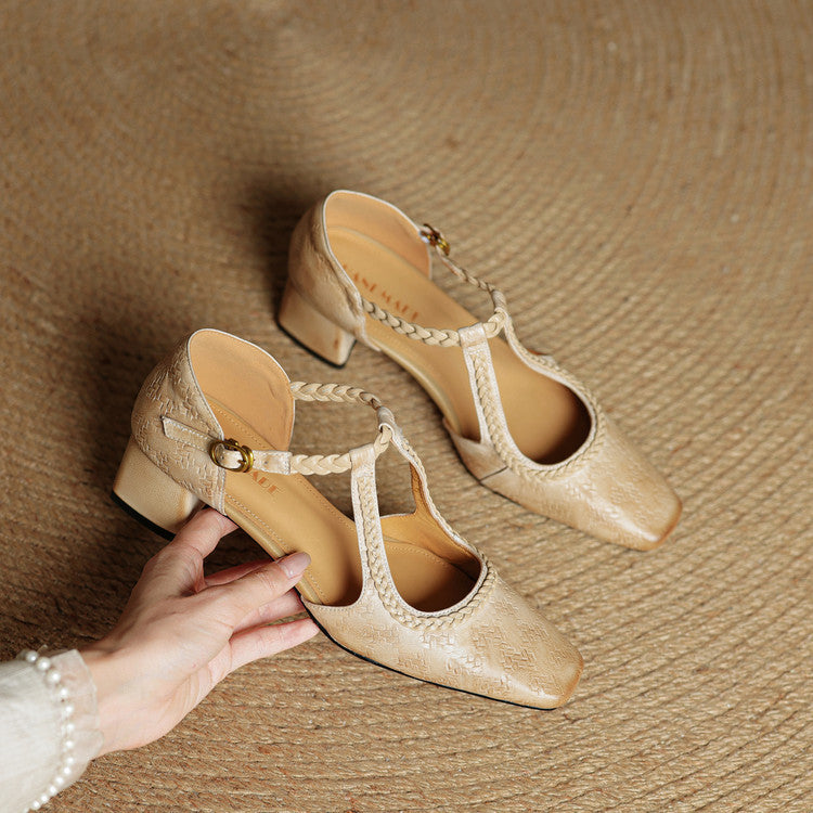 Tayna Genuine Leather Heels