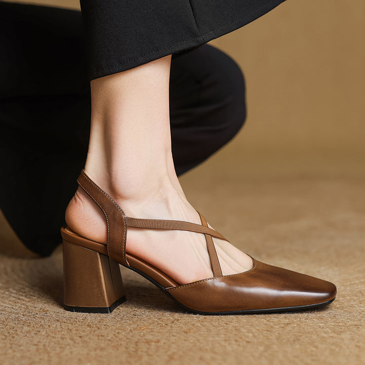 Alissa Genuine Leather Heels