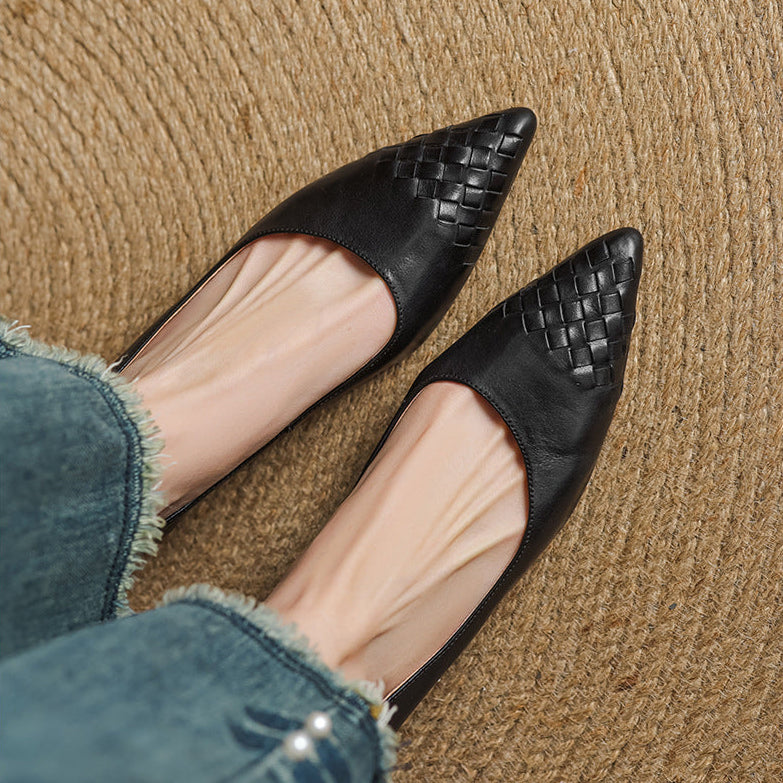 Vela Genuine Leather Flats