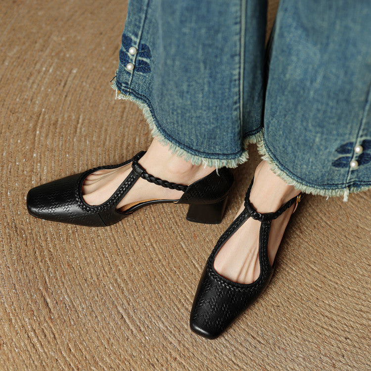 Tayna Genuine Leather Heels