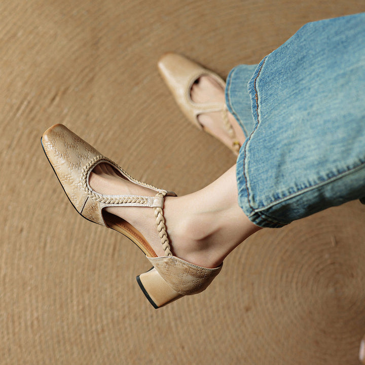 Tayna Genuine Leather Heels