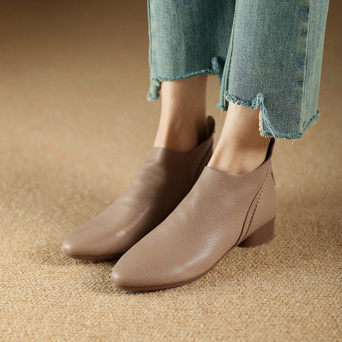 Julia Genuine Leather Ankle Boots