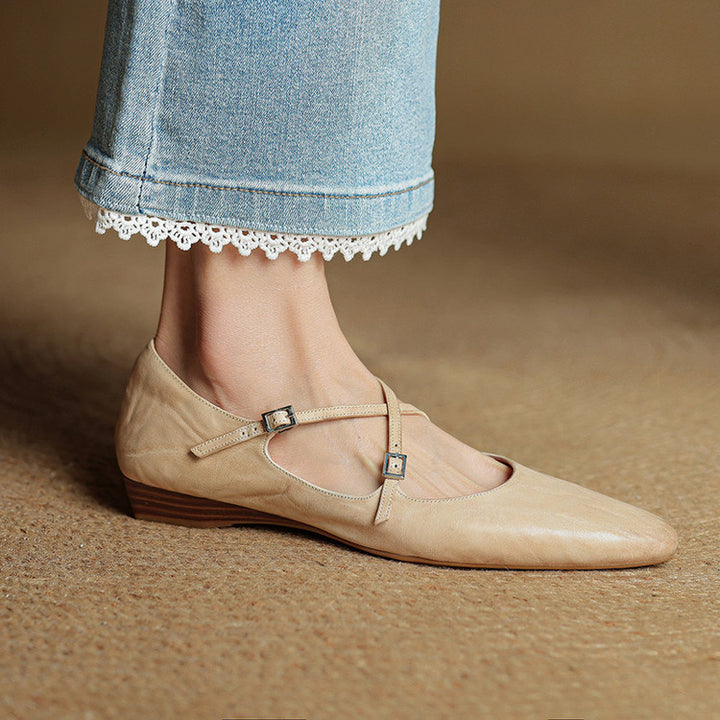 Odessa Genuine Leather Flats