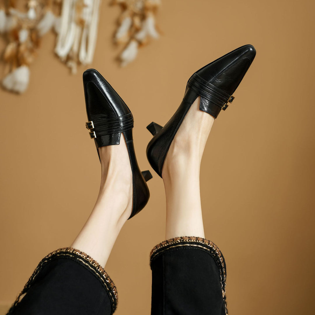 Fienna Genuine Leather Heels