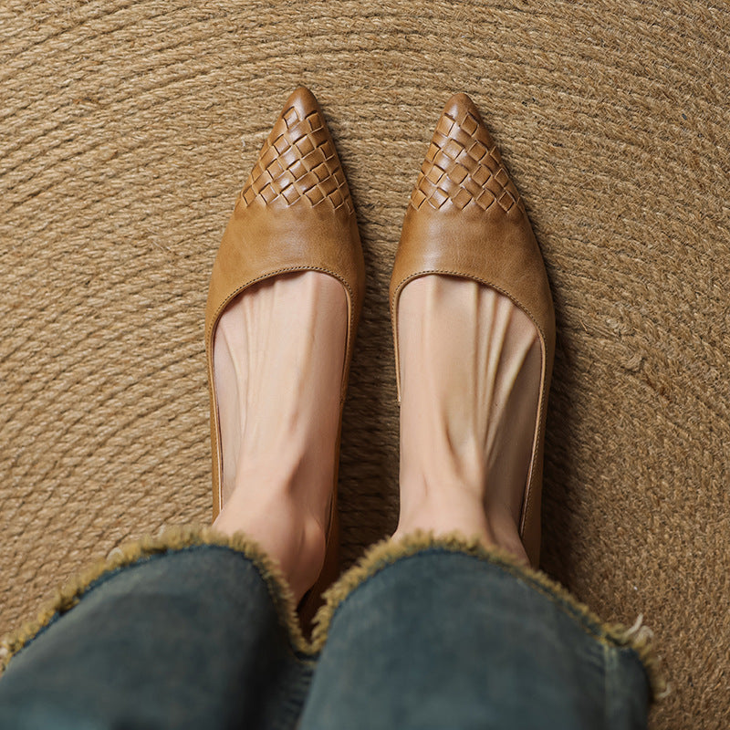 Vela Genuine Leather Flats