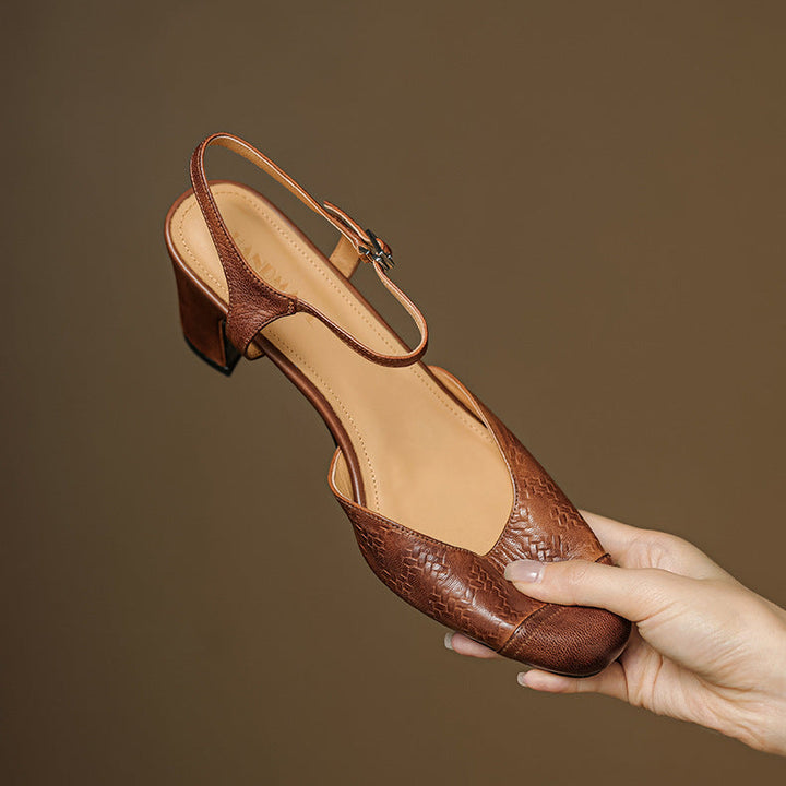 Savira Genuine Leather Heels