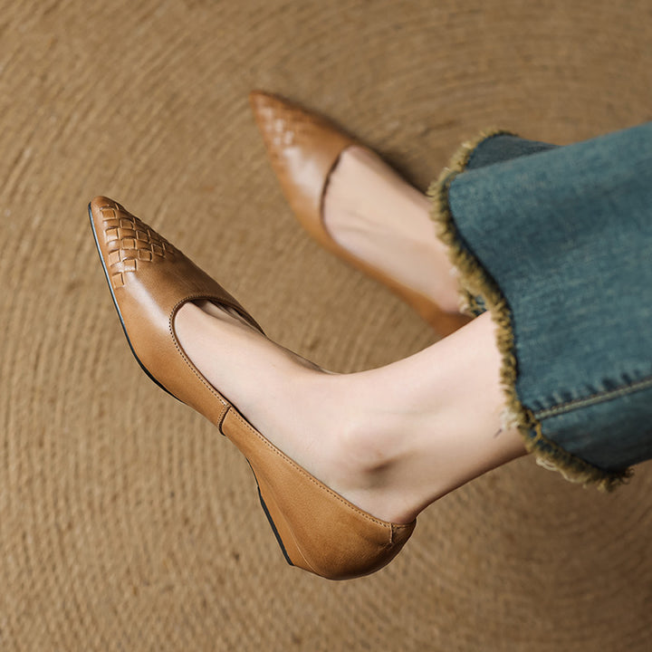 Vela Genuine Leather Flats