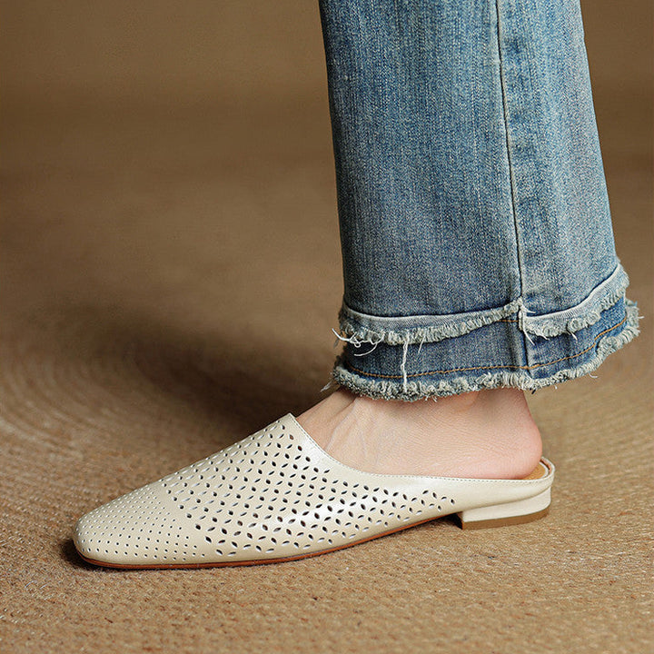 Delia Genuine Leather Mules