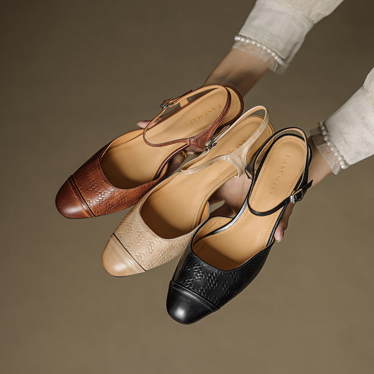 Savira Genuine Leather Heels