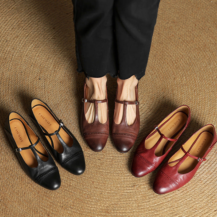 Jasmine Genuine Leather Flats