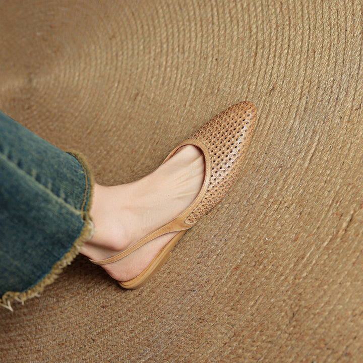 Mirale Genuine Leather Slingbacks