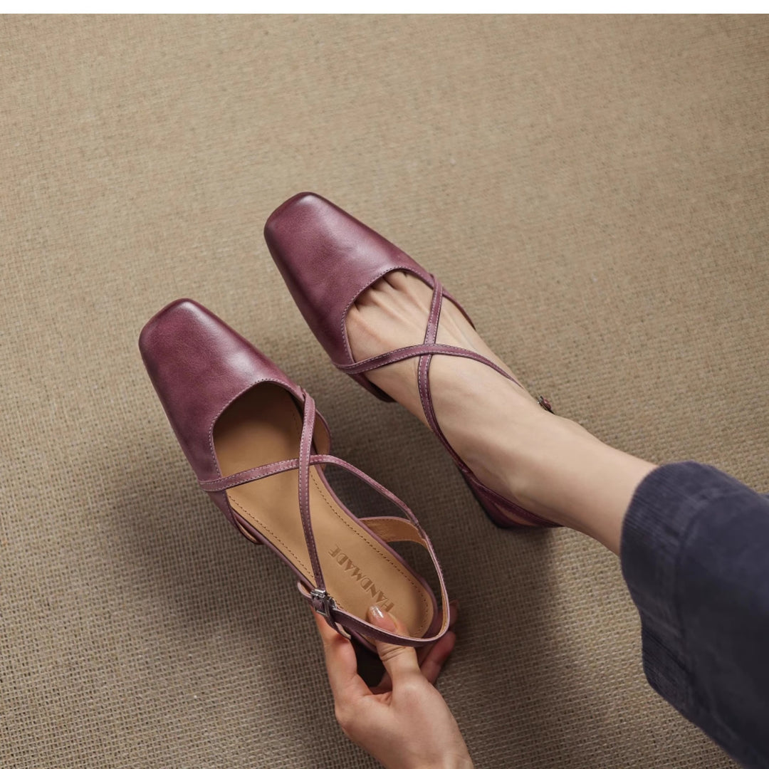 Saline Genuine Leather Flats