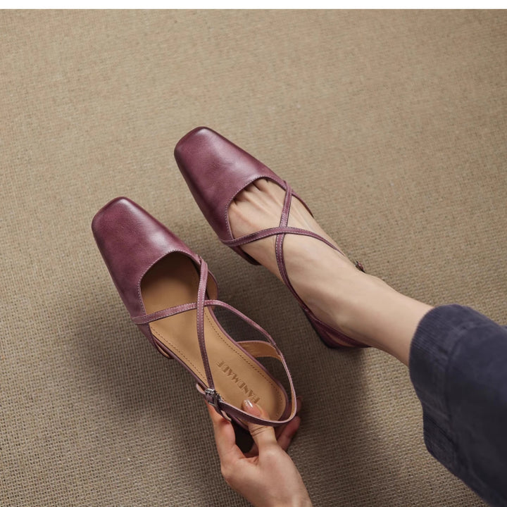 Saline Genuine Leather Flats