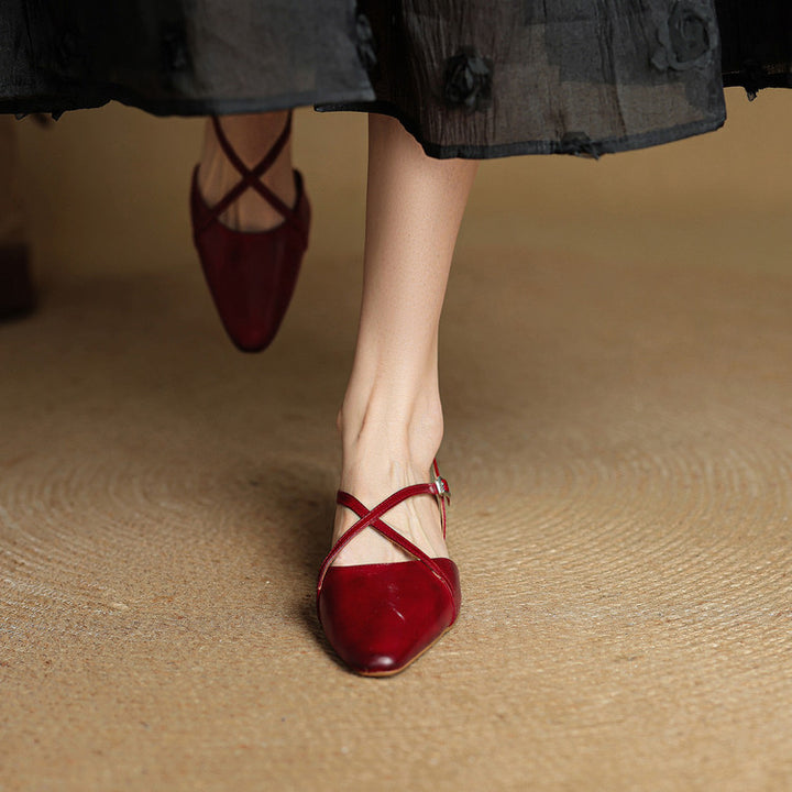 Lori Genuine Leather Flats