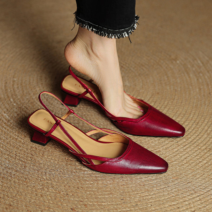 Tessia Genuine Leather Heels