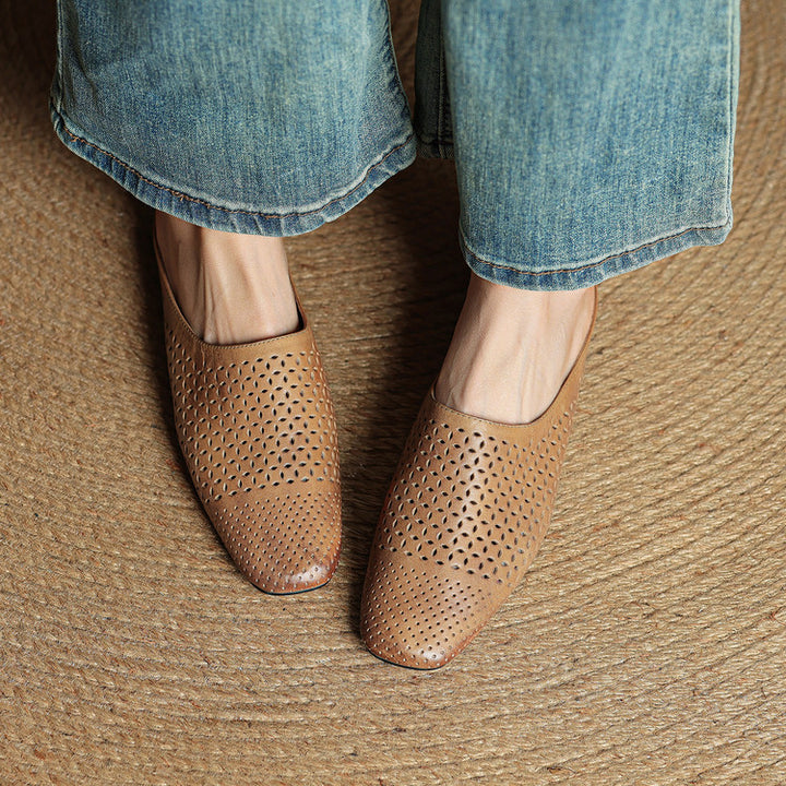 Delia Genuine Leather Mules