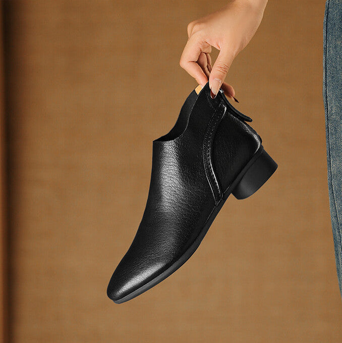 Julia Genuine Leather Ankle Boots