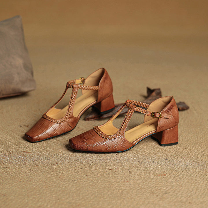 Tayna Genuine Leather Heels