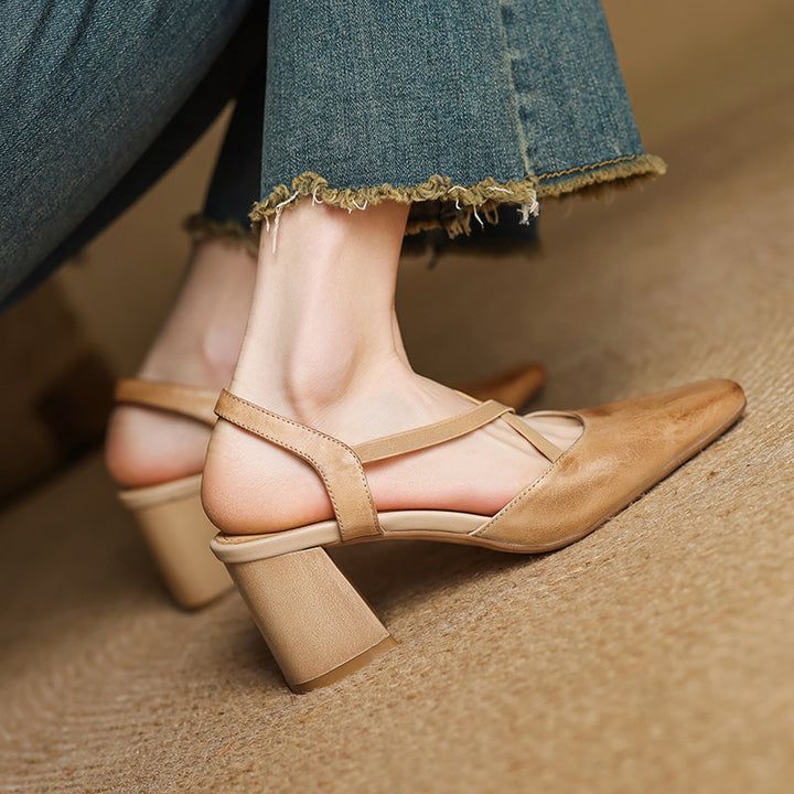 Alissa Genuine Leather Heels