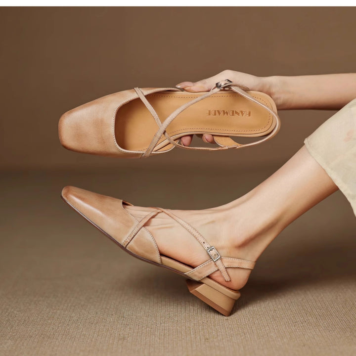 Saline Genuine Leather Flats