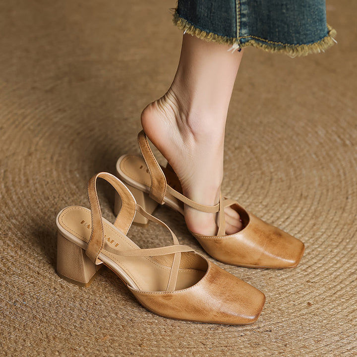 Alissa Genuine Leather Heels