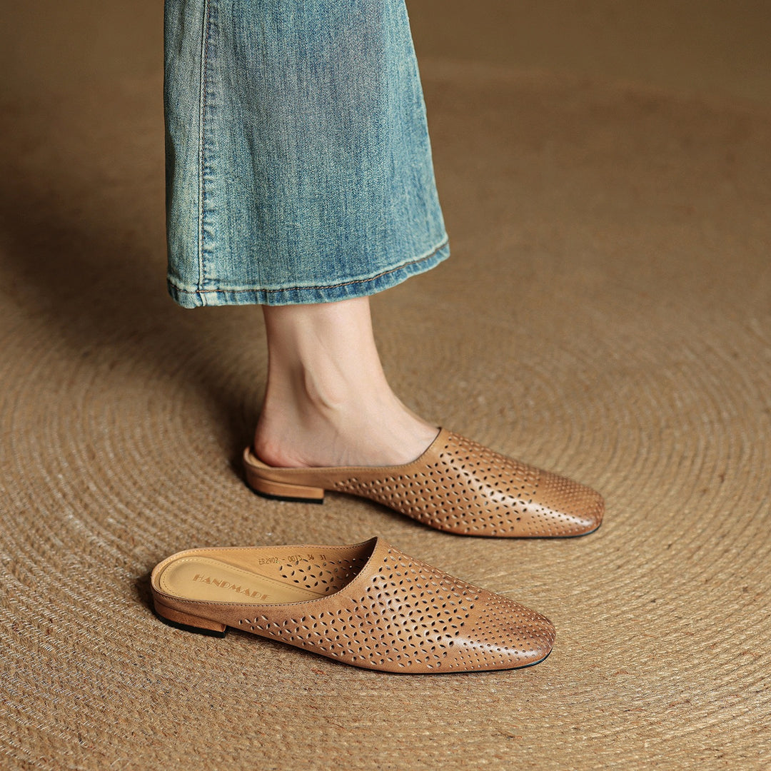 Delia Genuine Leather Mules