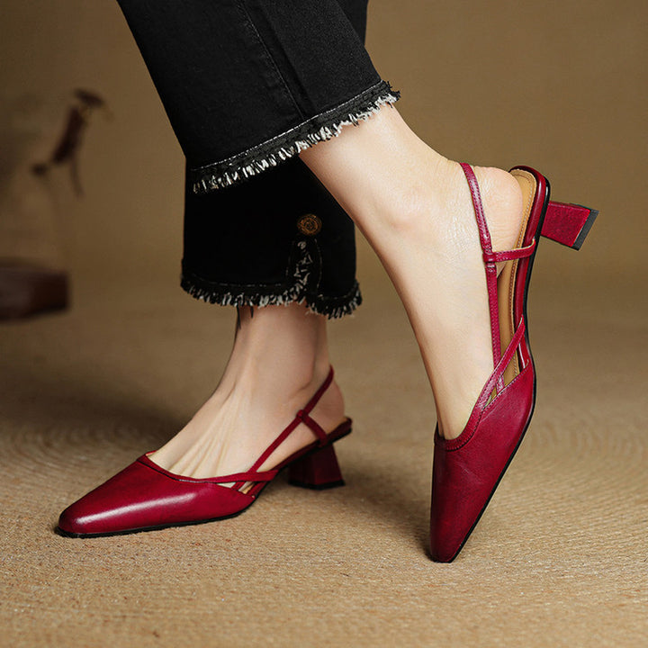 Tessia Genuine Leather Heels