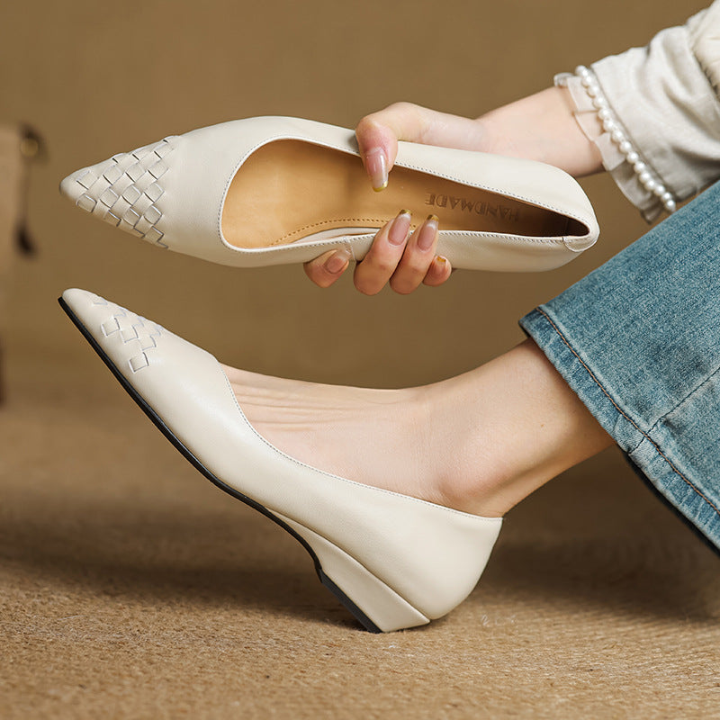 Vela Genuine Leather Flats