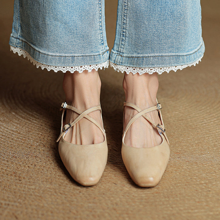 Odessa Genuine Leather Flats