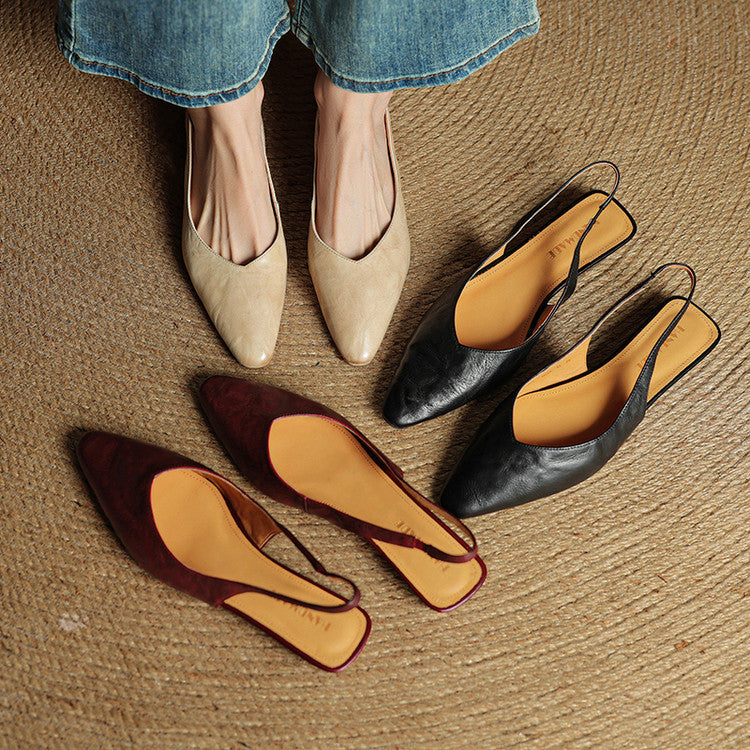 Leira Genuine Leather Flats