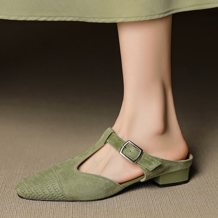 Viva Genuine Suede Mules