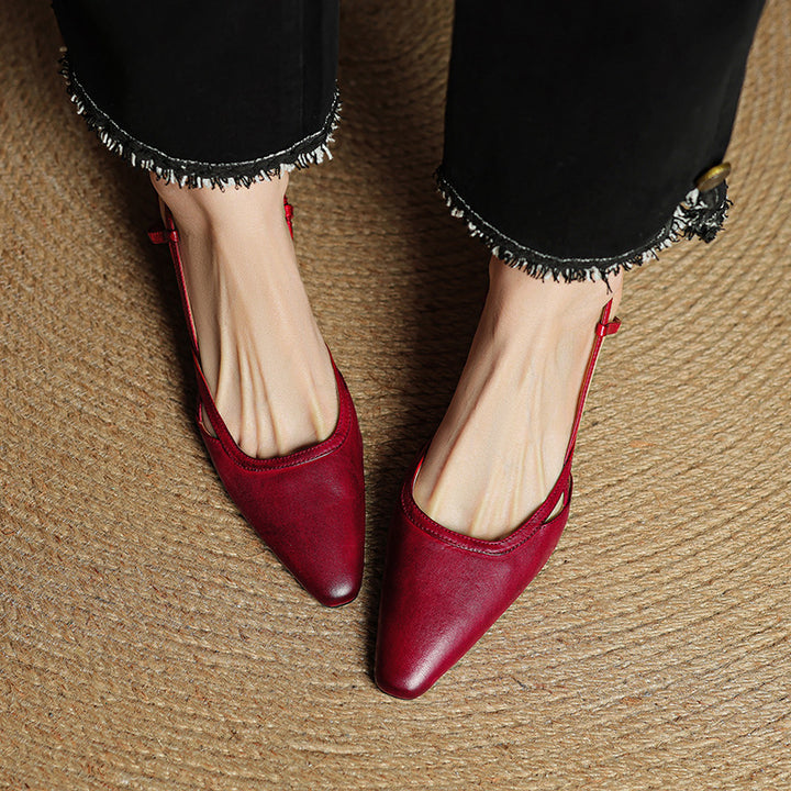 Tessia Genuine Leather Heels