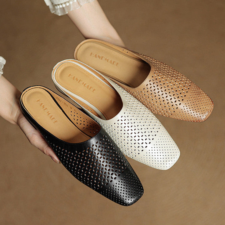 Delia Genuine Leather Mules