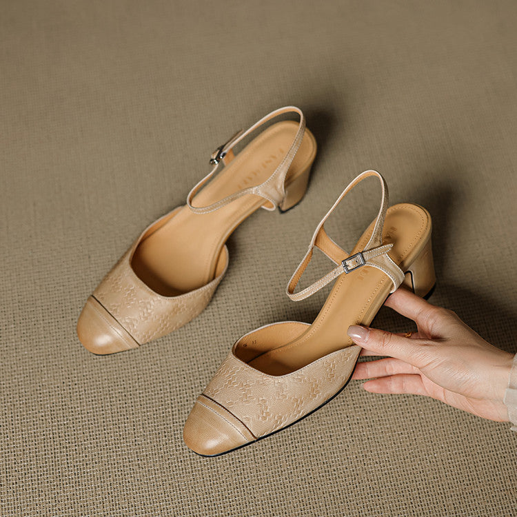 Savira Genuine Leather Heels