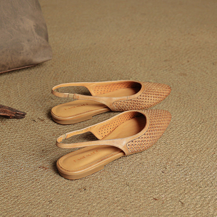 Mirale Genuine Leather Slingbacks