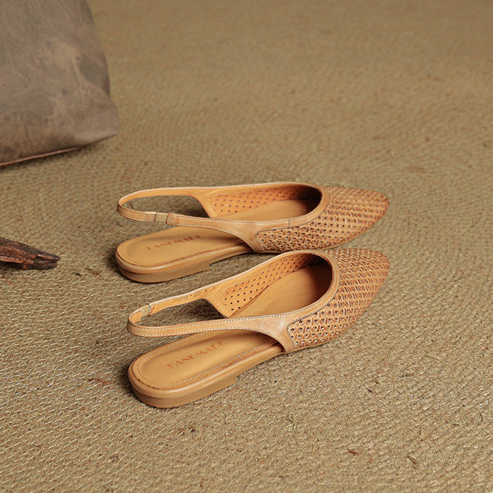 Mirale Genuine Leather Slingbacks