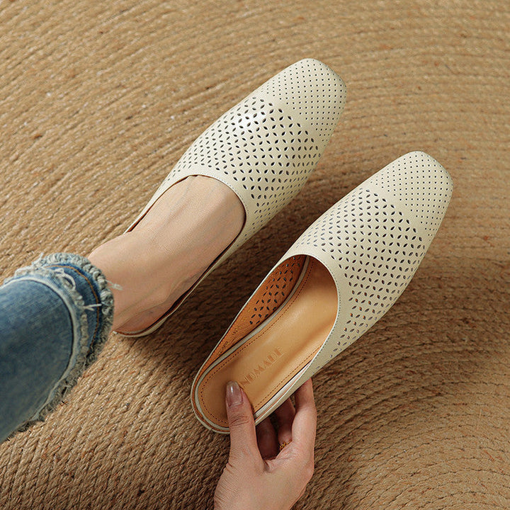 Delia Genuine Leather Mules