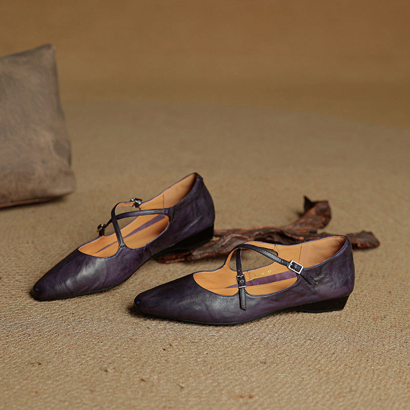 Odessa Genuine Leather Flats