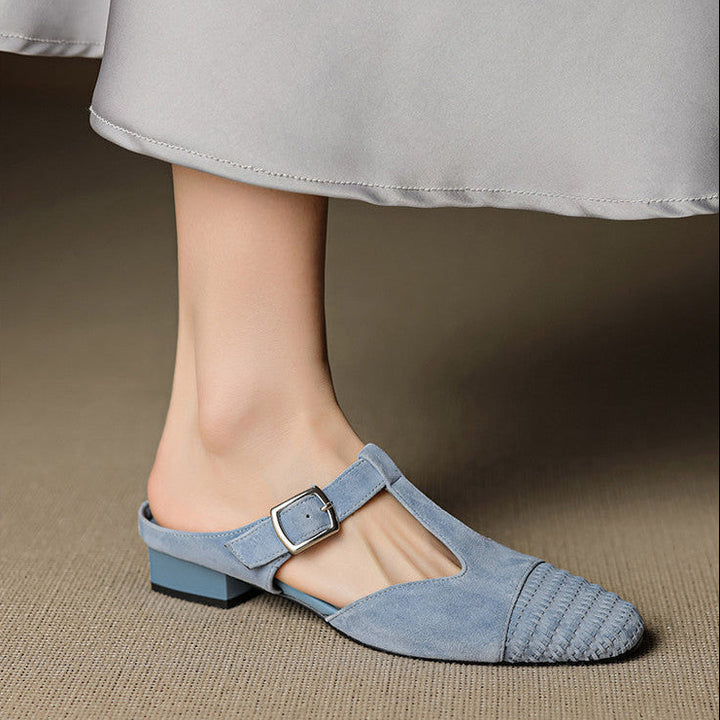 Viva Genuine Suede Mules