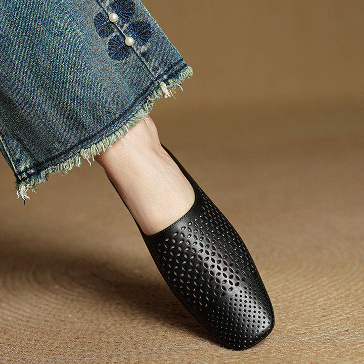 Delia Genuine Leather Mules