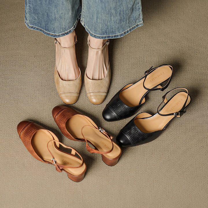 Savira Genuine Leather Heels