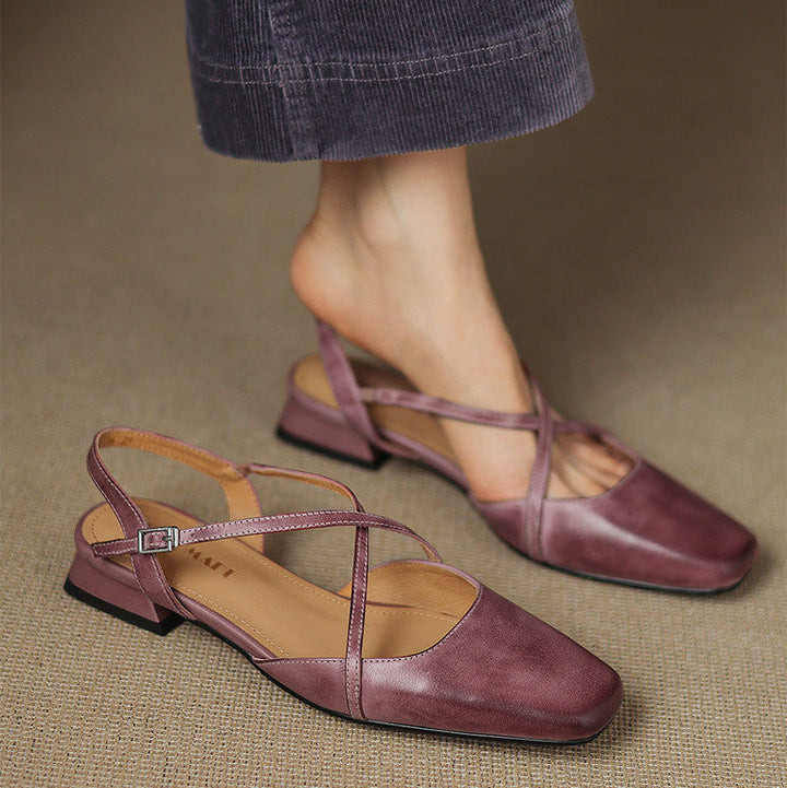 Saline Genuine Leather Flats