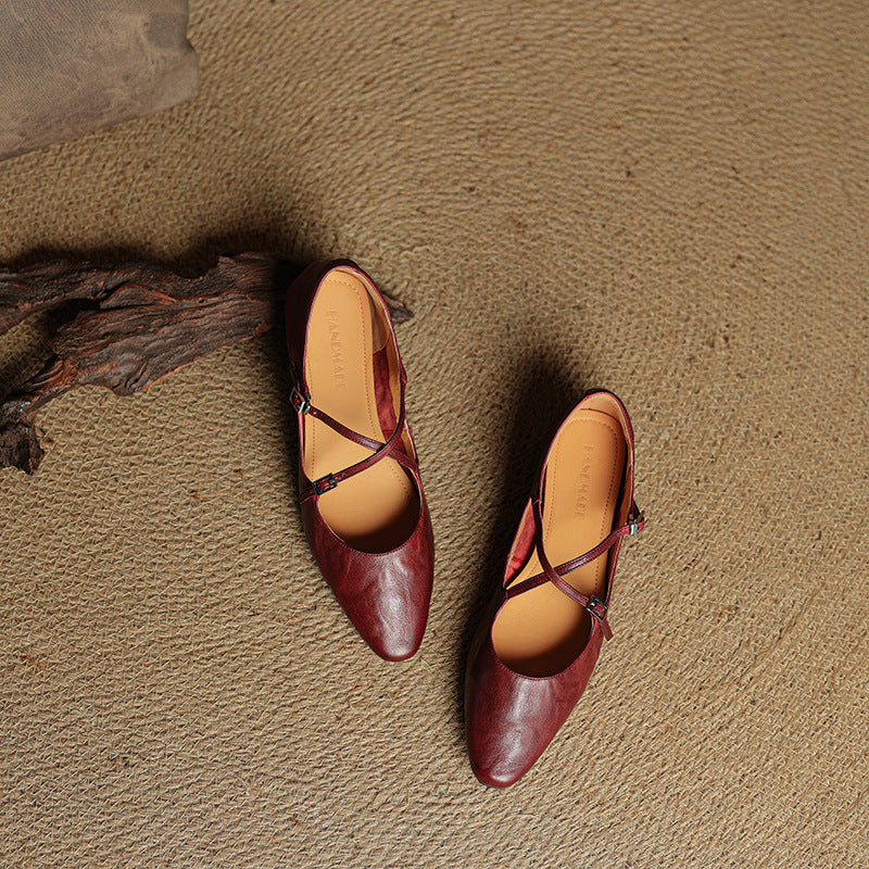 Odessa Genuine Leather Flats